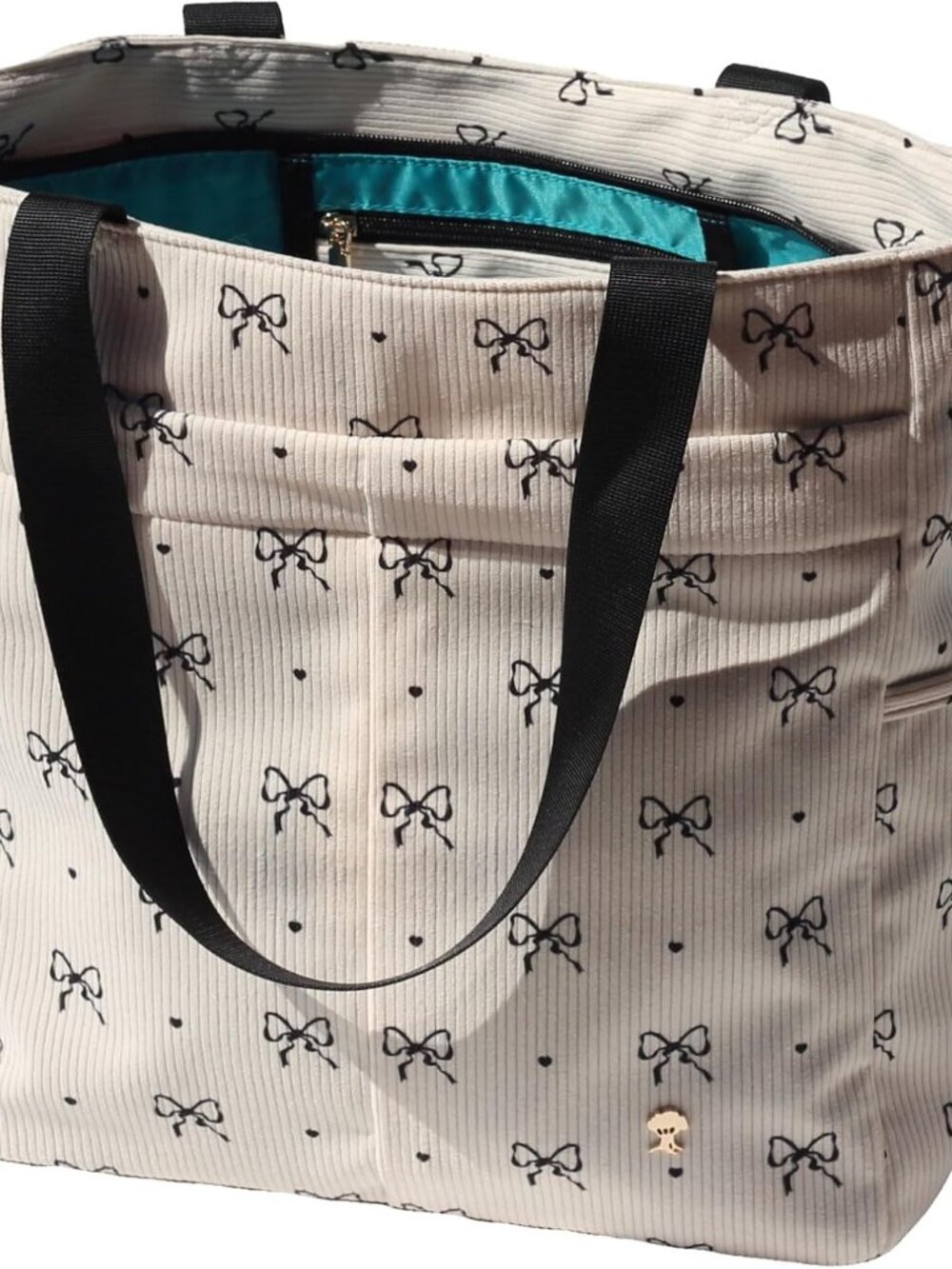 Original Floral Tote Bag Large Shoulder Bag with Multi Pockets for Gym Travel Be
